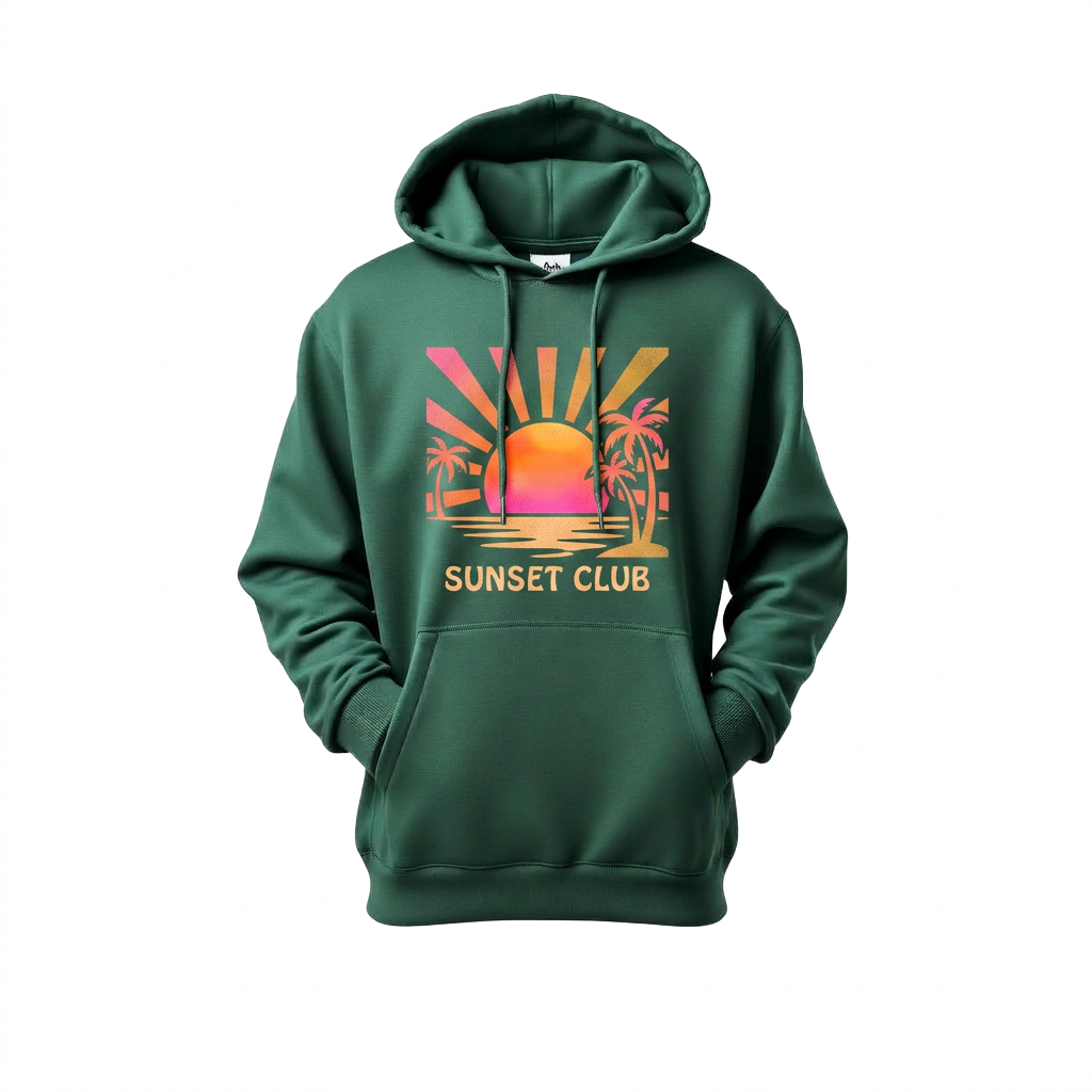 Premium green hoodie