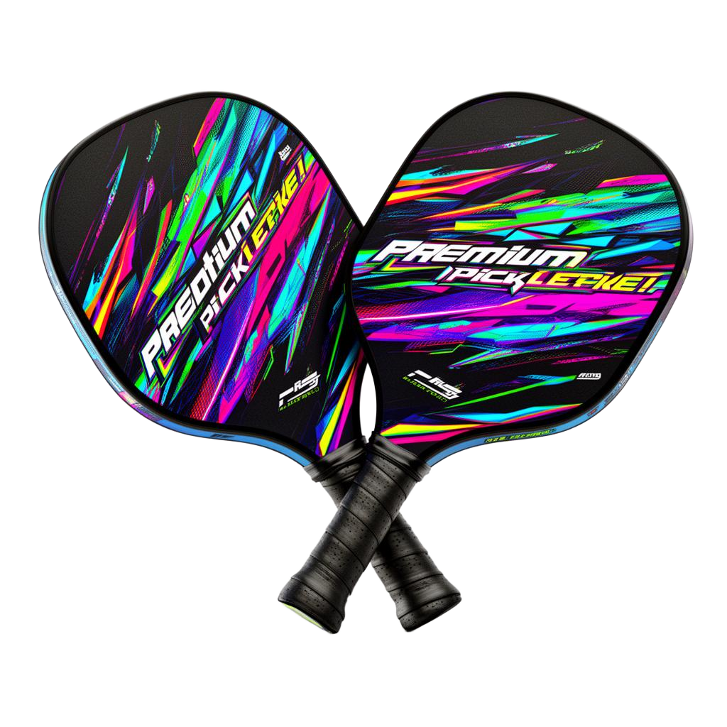 Colorful custom pickleball paddles